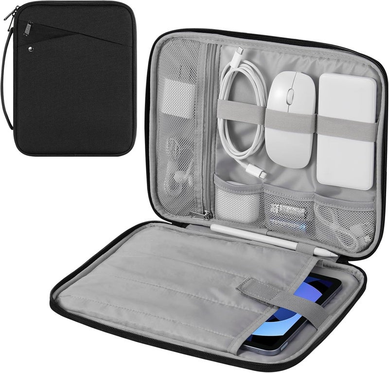 MoKo 9-11 Inch Tablet Sleeve Carrying Case with Handle, Padded Protective Travel Bag for New 11-inch iPad Air 3/Pro M5/ A16 2025, iPad 10. Gen/Air 5/4. 10.9, i-Pad 9/8. 10.2,Tab S9/S8 11, Black - Image 1